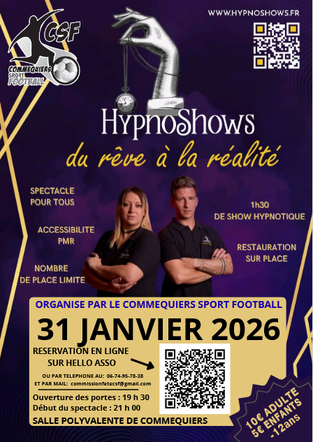SOIREE HYPNOSE ORGANISEE PAR LE CSF